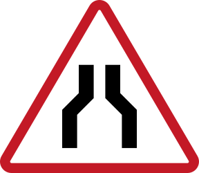 Road narrows ahead
