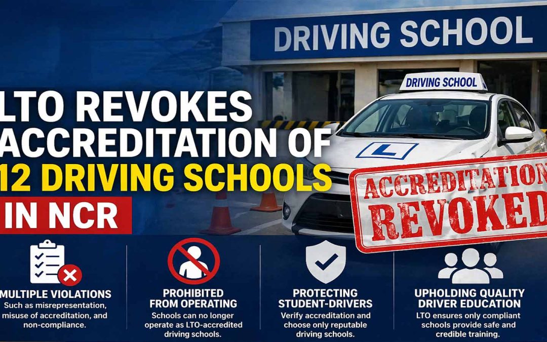 LTO Shuts Down 12 NCR Driving Schools