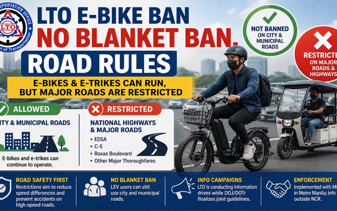 LTO E-Bike Ban
