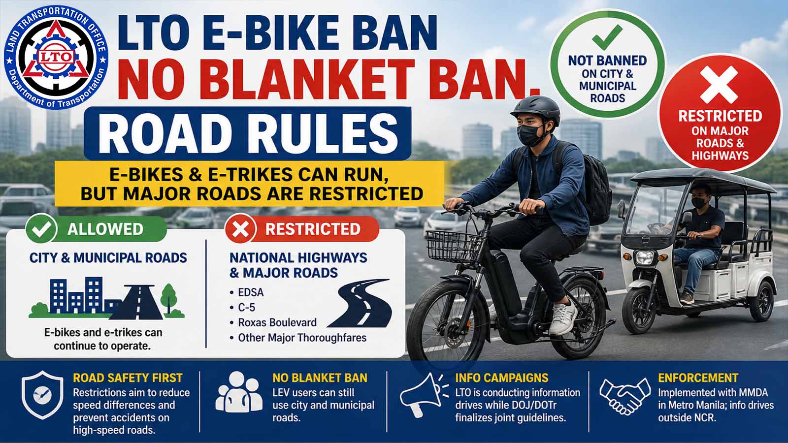LTO E-Bike Ban