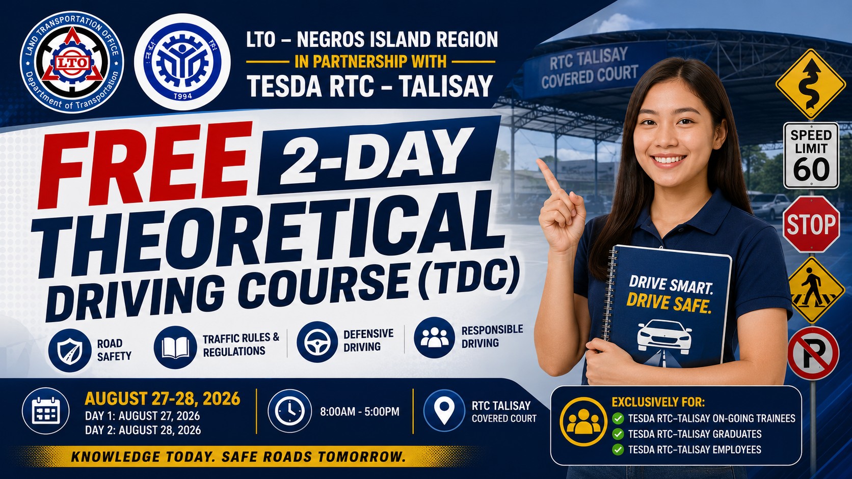 LTO-NIR & TESDA Talisay Offer Free 2-Day Theoretical Driving Course